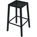 Holland Bar Stools Outdoor Series Stool - 750 lb Load Capacity - 14" Width x 14" Depth x 30" Height - Steel - Black - 1 Each