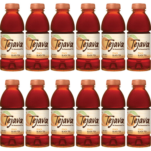 Tejava Peach Black Tea Bottle - GMO Free - 12 / Carton