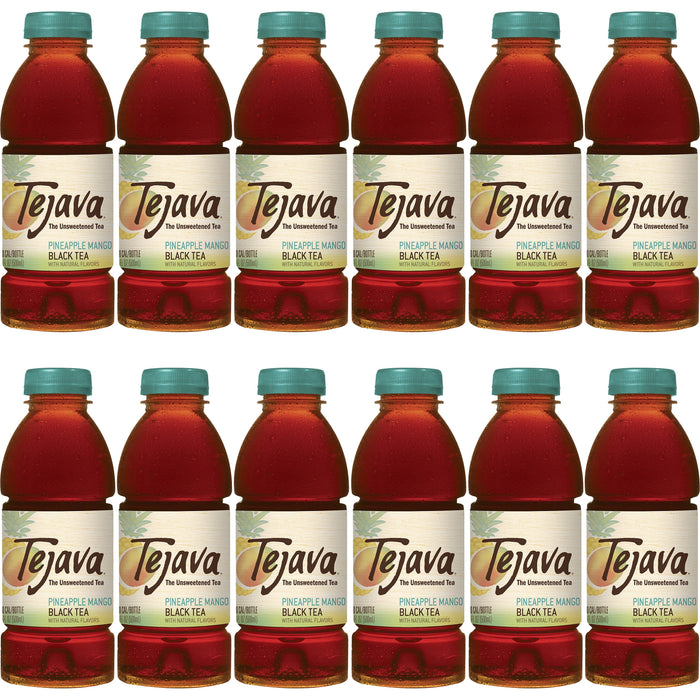 Tejava Pineapple Black Tea Bottle - GMO Free - 12 / Carton