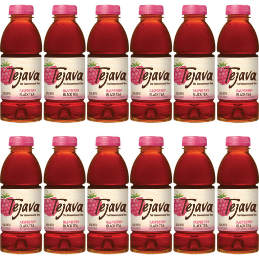 Tejava Raspberry Black Tea Bottle - GMO Free - 12 / Carton