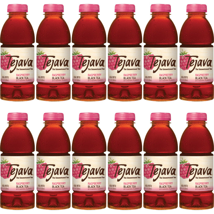 Tejava Raspberry Black Tea Bottle - GMO Free - 12 / Carton