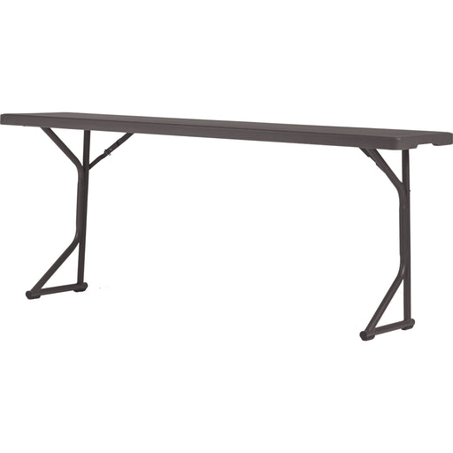 Cosco Zown Classic 72" Blow Mold Training Table - Curved Base - 500 lb Capacity - 18" Table Top Length x 72" Table Top Width - Indoor, Outdoor, Conferencing, Commercial, Training - Gray - High-density Polyethylene (HDPE), Resin - 1 Each