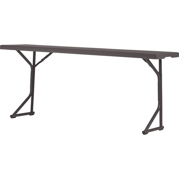 Cosco Zown Classic 72" Blow Mold Training Table - Curved Base - 500 lb Capacity - 18" Table Top Length x 72" Table Top Width - Indoor, Outdoor, Conferencing, Commercial, Training - Gray - High-density Polyethylene (HDPE), Resin - 1 Each