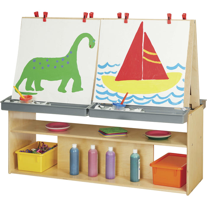 young Time 4 Station Art Center - 42" Height x 48.5" Width x 23.5" Depth - Baltic - 1 Each
