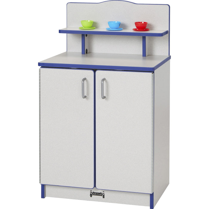 Rainbow Accents Culinary Creations Kitchen Cupboard - Blue - 1 Each - Blue, Gray, Chrome - Wood