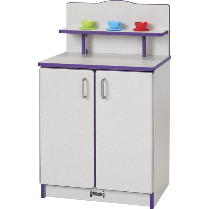 Rainbow Accents Culinary Creations Kitchen Cupboard - Purple - 1 Each - Purple, Gray, Chrome - Wood