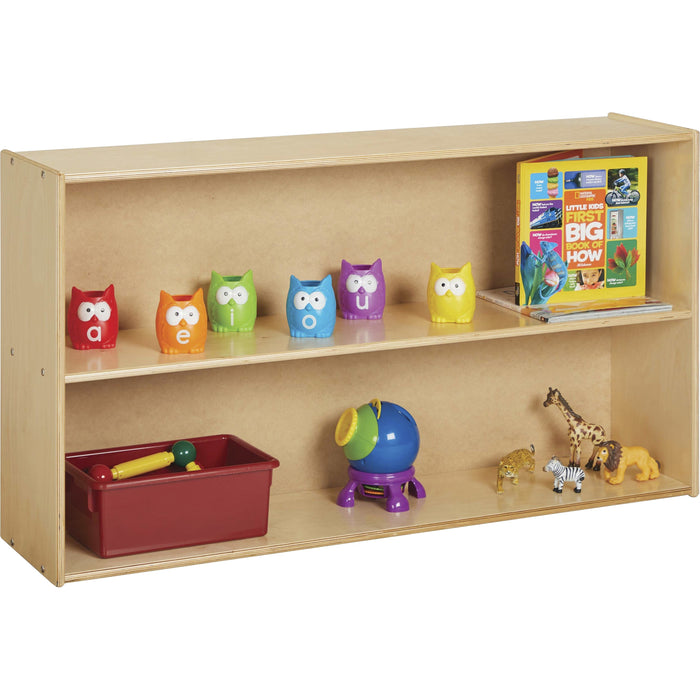 young Time Straight Shelf Storage Unit - 2 Shelf(ves) - 26.50" Height x 48" Width x 12" Depth - Rounded Edge, Durable, Laminated, Easy to Clean, Rounded Corner - Baltic - Thermally Fused Laminate - 1 Each