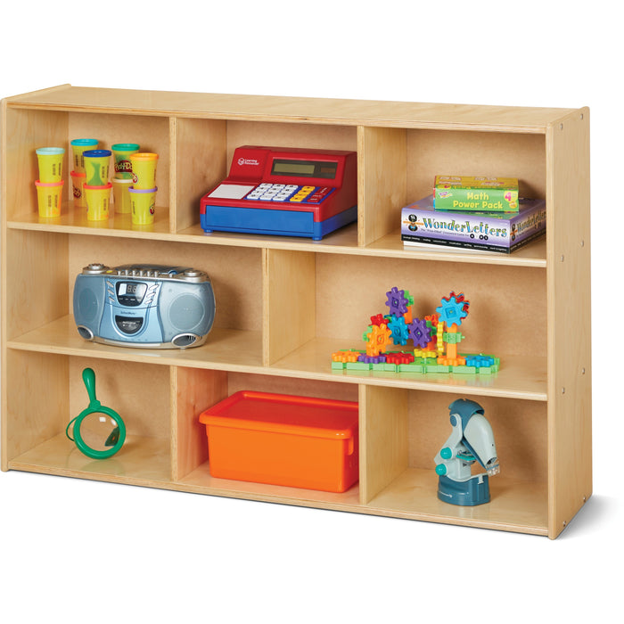 young Time 3-Shelf Storage Unit - 8 Compartment(s) - 3 Shelf(ves) - 31.50" Height x 48" Width x 12" Depth - Rounded Corner, Eco-friendly, UV Resistant, Durable, Easy to Clean, Moisture Resistant - Baltic - Hardboard, Laminate - 1 Each