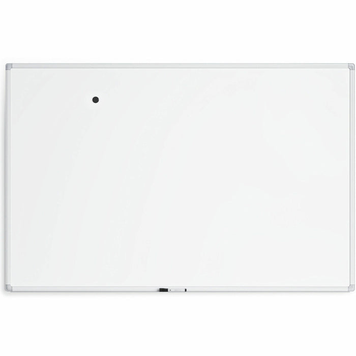 U Brands Magnetic Porcelain Steel Board - 72" (6 ft) Width x 47" (3.9 ft) Height - White Porcelain Steel Surface - White Aluminum Frame - Rectangle - Horizontal/Vertical - 1 Each