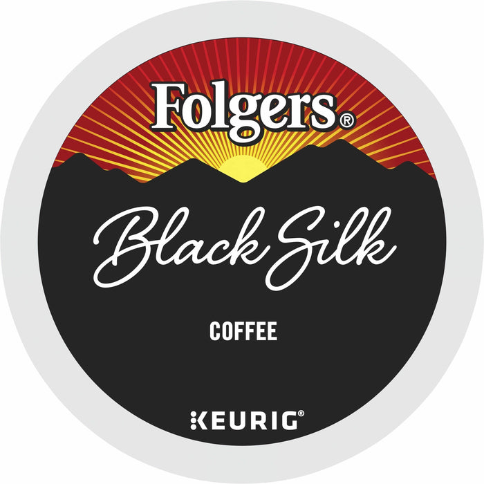 Folgers® K-Cup Black Silk Coffee - Compatible with Keurig Brewer - Dark - K-Cup - Black Silk - 24 / Box