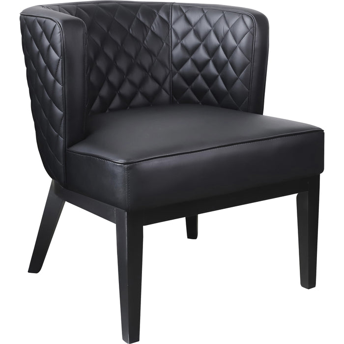 Boss Ava Accent Chair - Black Seat Color - Plush Seat Material - Black Back Color - Four-legged Base - 1 Each