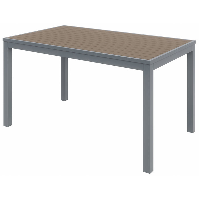 KFI Mocha Indoor/Outdoor Furniture - Rectangle - 29" Height x 32" Width x 55" Depth - Mocha Table Top - 1 Each