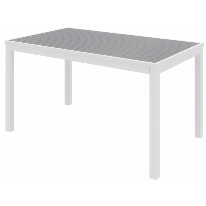 KFI Gray Indoor/Outdoor Furniture - Rectangle - 29" Height x 32" Width x 55" Depth - Gray Table Top - 1 Each