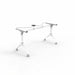 Lorell Spry Nesting Training Table Base - White Folding Base - 2 Legs - 29.50" Height - Assembly Required - Cold-rolled Steel (CRS) - 1 Each