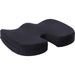 Lorell Butterfly-Shaped Seat Cushion - 17.50" x 15.50" - Fabric, Memory Foam, Silicone - Butterfly - Comfortable, Ergonomic Design, Durable, Machine Washable, Zippered, Anti-slip - Black - 1 Each