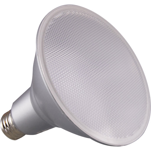 Satco 15W PAR38 3000K LED Bulb - 15 W - 90 W Incandescent Equivalent Wattage - 120 V AC - 1200 lm - Parabolic Reflector - PAR38 Size - Clear - Warm White Light Color - E26 Base - 25000 Hour - 3000°K Color Temperature - 90 CRI - 40° Beam Angle - Dimmable -
