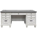 Martin Hartford Double Pedestal Desk - Rectangle - 31" Height x 70" Width x 30" Depth - Total Drawer(s): 7 - Double Pedestal on Left/Right Side - Material: Wood Grain, Veneer, Metal, Wire Mesh - Finish: Vintage Linen - 1 Each
