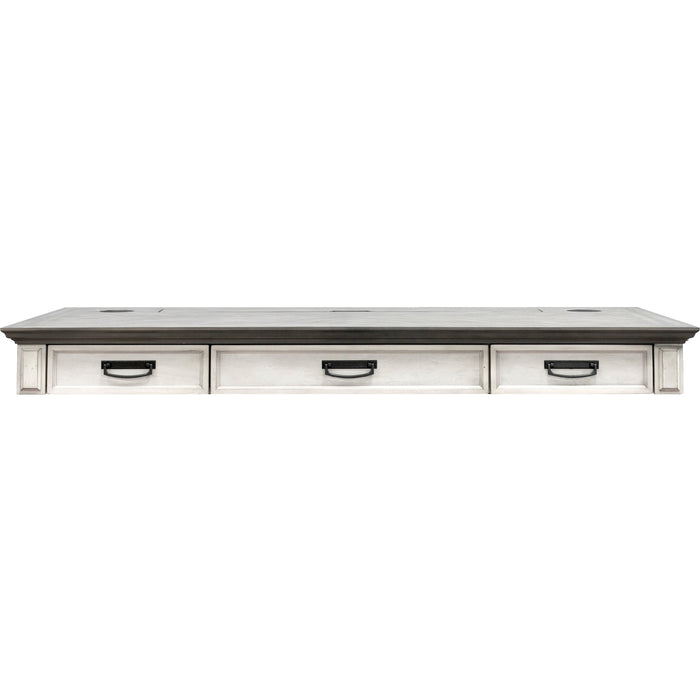 Martin Hartford Sit/Stand Desktop - Rectangle - 45" Height x 60" Width x 28" Depth - Total Drawer(s): 3 - 1 Shelve(s) - Material: Wood Grain, Veneer - Finish: Vintage Linen - 1 Each