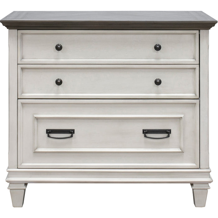 Martin Hartford Lateral File - 31" Height x 36" Width x 21" Depth - Total Drawer(s): 2 - Material: Wood Grain, Veneer, Wire Mesh - Finish: Vintage Linen - 1 Each