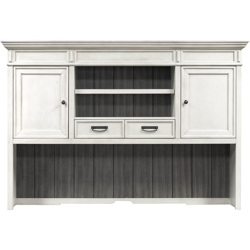 Martin Hartford Hutch - Rectangle - 49" Height x 71" Width x 14" Depth - Total Drawer(s): 2 - 1 Adjustable Shelf(ves) - Material: Wood Grain, Veneer, Metal, Wire Mesh - Finish: Vintage Linen - 1 Each