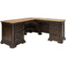 Martin Sonoma Desk - L-shaped - Total Drawer(s): 6 - Finish: Dark Roast - 1 Each