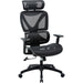Lorell Xavier All-Mesh High-Back Chair with Articulating Lumbar - Black Seat Color - Mesh Seat Material - Black Back Color - Mesh Back Material - Plastic Frame Material - High Back - 5-star Base - Armrest - 1 Each
