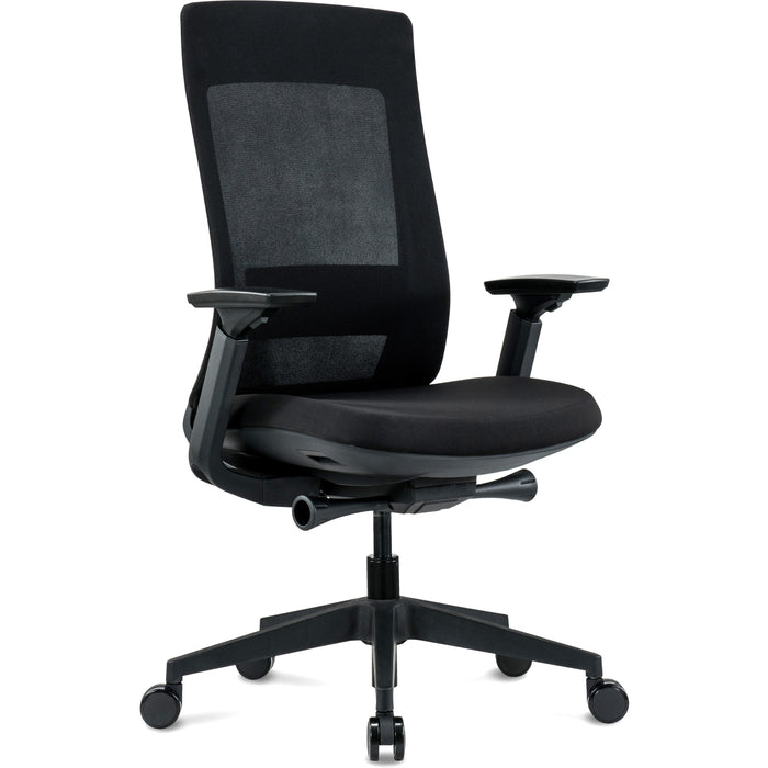 Eurotech Elevate Chair - Black Seat Color - Fabric Seat Material - Black Back Color - Mesh Back Material - Black Frame Color - 5-star Base - Armrest - 1 Each