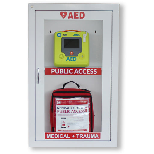 ZOLL Medical Public Rescue Station Wall Cabinet - 14.3" Width x 7.9" Depth x 16.6" Height - Damage Resistant - Gray - Plastic - 1 Each