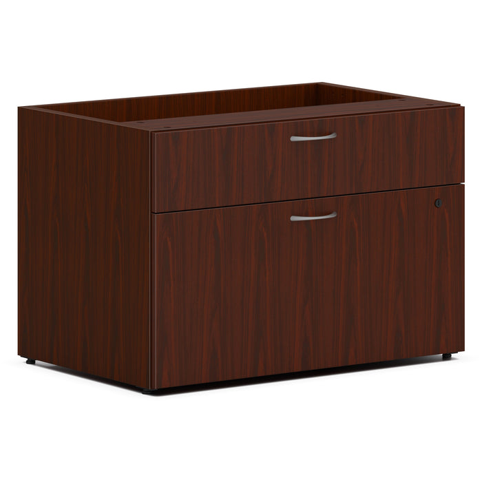 HON Mod Low Personal Credenza - Rectangle - 21" Height x 30" Width x 20" Depth - Total Drawer(s): 2 - Finish: Traditional Mahogany - 1 Each