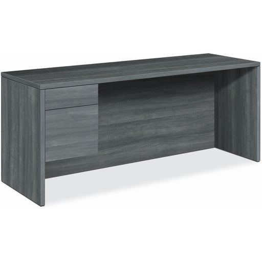 HON 10500 H10546L Pedestal Credenza - 29.5" Height x 72" Width x 24" Depth - Total Drawer(s): 2Left Side - Finish: Sterling Ash - Rugged, Scratch Resistant, Spill Resistant, Stain Resistant, Liquid Resistant, Wear Resistant, Tear Resistant, Durable - For