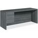 HON 10500 H10546L Pedestal Credenza - 29.5" Height x 72" Width x 24" Depth - Total Drawer(s): 2Left Side - Finish: Sterling Ash - Rugged, Scratch Resistant, Spill Resistant, Stain Resistant, Liquid Resistant, Wear Resistant, Tear Resistant, Durable - For