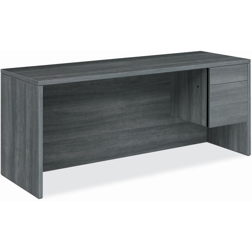 HON 10500 H10545R Pedestal Credenza - 29.5" Height x 72" Width x 24" Depth - Total Drawer(s): 2Right Side - Finish: Sterling Ash - Rugged, Scratch Resistant, Spill Resistant, Stain Resistant, Liquid Resistant, Wear Resistant, Tear Resistant, Durable - For
