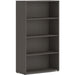 HON Mod HLPLBC3013B4 Book Case - 53" Height x 30" Width x 13" Depth - 4 Shelve(s) - 2 Adjustable Shelf(ves) - Finish: Slate Teak - Adjustable Shelf, Durable, Laminated, Scratch Resistant, Spill Resistant, Stain Resistant - 1 Each