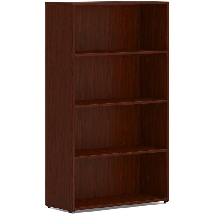 HON Mod HLPLBC3013B4 Book Case - 53" Height x 30" Width x 13" Depth - 4 Shelve(s) - 2 Adjustable Shelf(ves) - Finish: Mahogany - Adjustable Shelf, Durable, Laminated, Scratch Resistant, Spill Resistant, Stain Resistant - 1 Each