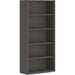 HON Mod HLPLBC3013B5 Book Case - 65" Height x 30" Width x 13" Depth - 5 Shelve(s) - 3 Adjustable Shelf(ves) - Finish: Slate Teak - Adjustable Shelf, Durable, Laminated, Scratch Resistant, Spill Resistant, Stain Resistant - For Book, Binder - 1 Each