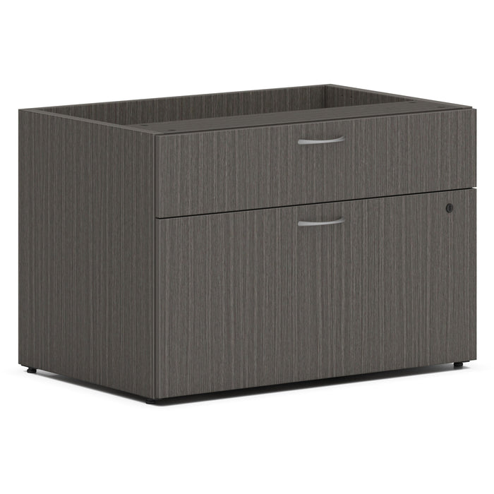 HON Mod HLPLCL3020BF Credenza - 21" Height x 30" Width x 20" Depth - Total Drawer(s): 2 - Finish: Slate Teak - 1 Each