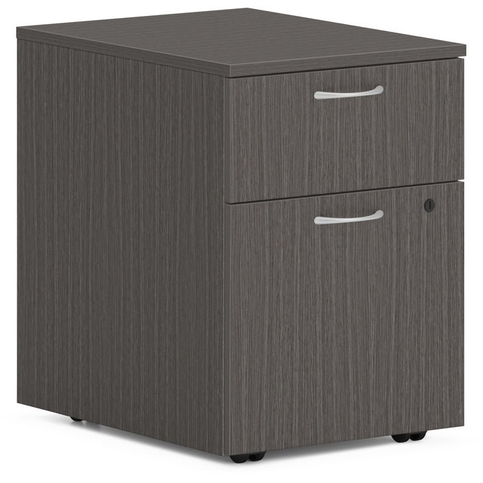 HON Mod HLPLPMBF Pedestal - 20" Height x 15" Width x 20" Depth - Total Drawer(s): 2 - Finish: Slate Teak - 1 Each