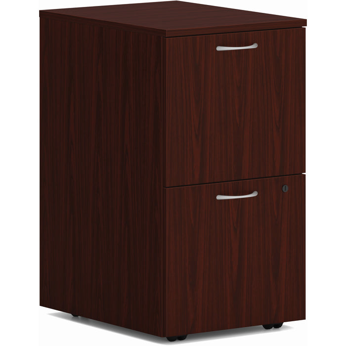 HON Mod HLPLPMFF Pedestal - 28" Height x 15" Width x 20" Depth - Total Drawer(s): 2 - Finish: Traditional Mahogany - 1 Each