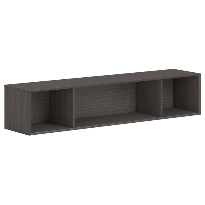HON Mod Wall Mounted Storage - Rectangle - 13.5" Height x 66" Width x 14" Depth - Finish: Slate Teak - 1 Each