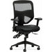 HON Prominent Chair - Black Seat Color - Bonded Leather Seat Material - Black Back Color - Mesh Back Material - Black Frame Color - High Back - 5-star Base - Black - 1 Each