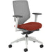 HON Solve Chair - Bittersweet Seat Color - Fabric Seat Material - Fog Back Color - Mesh Back Material - Designer White Frame Color - Mid Back - Bittersweet - 1 Each