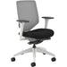 HON Solve Chair - Black Seat Color - Fabric Seat Material - Fog Back Color - Mesh Back Material - Designer White Frame Color - Mid Back - Black - 1 Each