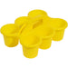 Deflecto Antimicrobial Kids 6 Cup Caddy - 6 Compartment(s) - 5.29" Height x 12.07" Width x 9.55" Depth - Lightweight, Portable, Antimicrobial, Easy to Clean, Handle, Stackable, Mildew Resistant - Yellow - Plastic, Polypropylene - 1 Each