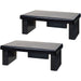 Data Accessories Company Stax MP-107 Monitor Riser Stand - 66 lb Load Capacity - 4.75" Height x 13" Width x 10.50" Depth - Recycled Plastic - Black - 2 / Pack