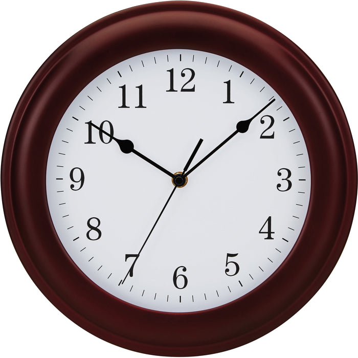 Victory Light Light Tempus Wall Clock - Analog - Quartz - Mahogany Case - Wood - 1 Each