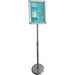 Seco Height-adjustable Menuboard - 17" Width x 11" Height - Rectangular Shape - Adjustable Height - Chrome - 1 Each