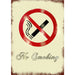 Seco Retro No Smoking Sign - Print/Message "NO SMOKING" - 8.5" Width x 11.3" Height - Rectangular Shape - Pre-printed, Long Lasting, Rust Resistant - Aluminum - Multicolor - 1 Each