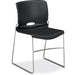 HON 4040 Series High Density Olson Stacker Chair - Onyx Seat Color - Plastic Seat Material - Onyx Back Color - Plastic Back Material - Chrome Frame Color - Steel Frame Material - 4 / Carton