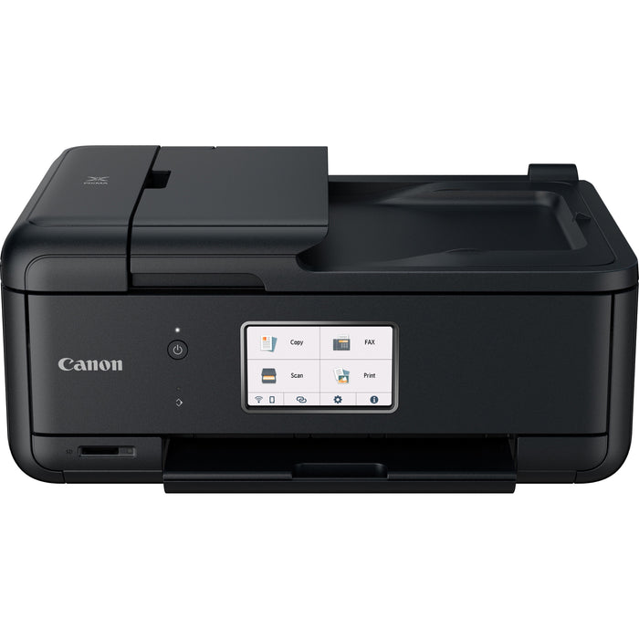 Canon TR8620A Wireless Inkjet Multifunction Printer - Color - Black - Copier/Fax/Printer/Scanner - 4800 x 1200 dpi Print - Color Scanner - Color Fax - Ethernet - Wireless LAN - Wireless PictBridge - USB - For Photo Print - 1 Each
