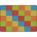 Flagship Carpets Basketweave Blocks Class Rug - Floor Rug - 72" Length x 100.80" Width - Rectangle - Multi - Nylon
